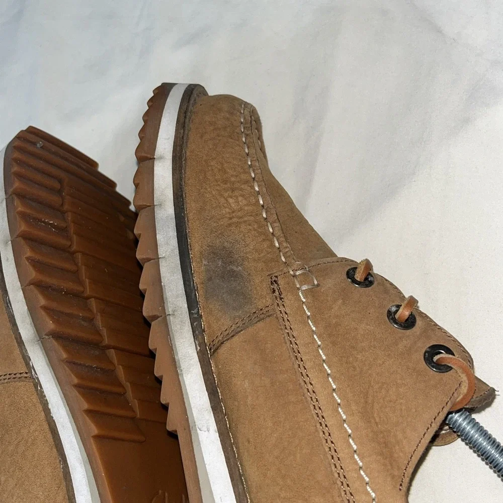 Clarks Originals Men's Size 10.5 Wallabee Tan Leather Dress Casual Shoes‎ Clean